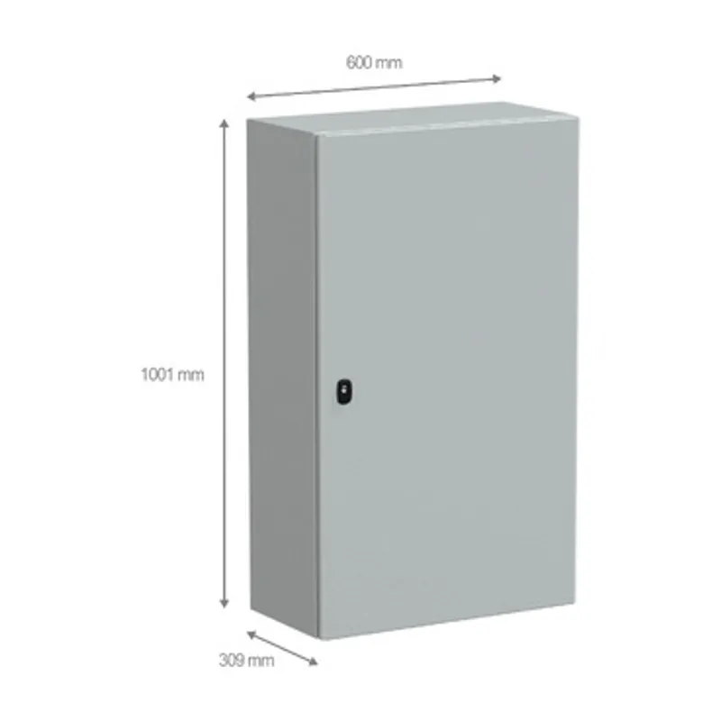 Wall mounted steel enclosure, PanelSeT S3D, plain door, with mounting plate, 1000x600x300mm, IP66, IK10 — photo 2 of 4