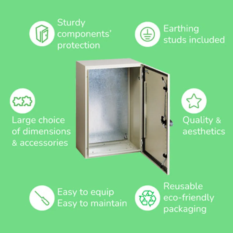 Wall mounted steel enclosure, PanelSeT S3D, plain door, without mounting plate, 1000x600x400mm, IP66, IK10 — photo 3 of 4