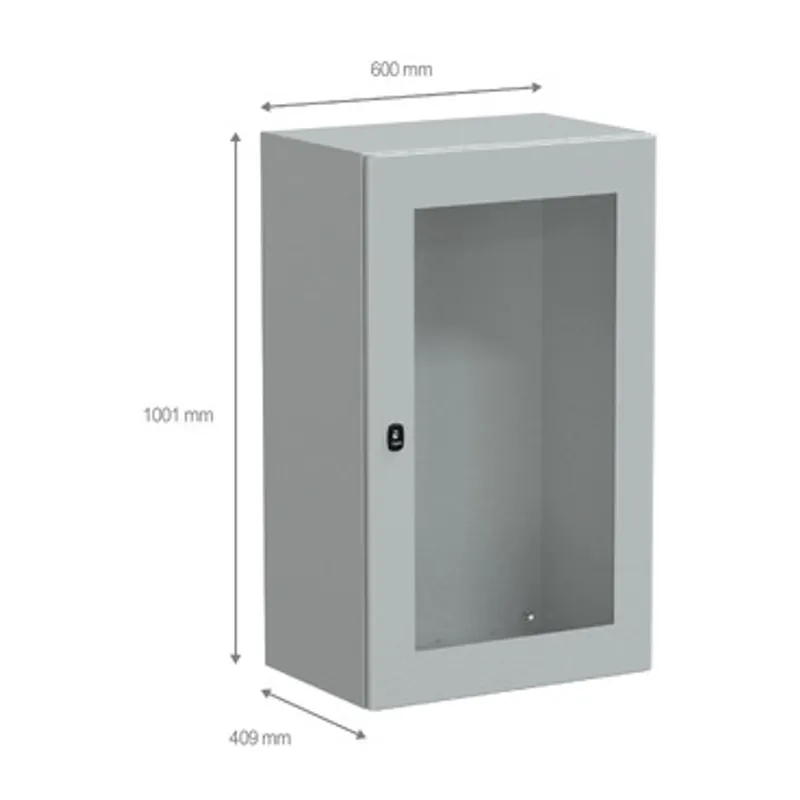 Wall mounted steel enclosure, PanelSeT S3D, transparent door, without mounting plate, 1000x600x400mm, IP66, IK08 — photo 2 of 4