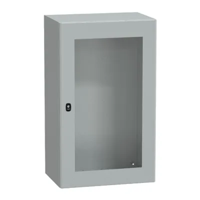 Wall mounted steel enclosure, PanelSeT S3D, transparent door, without mounting plate, 1000x600x400mm, IP66, IK08