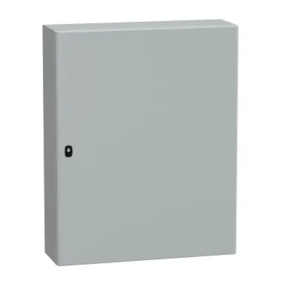 Wall mounted steel enclosure, PanelSeT S3D, plain door, with mounting plate, 1000x800x250mm, IP66, IK10