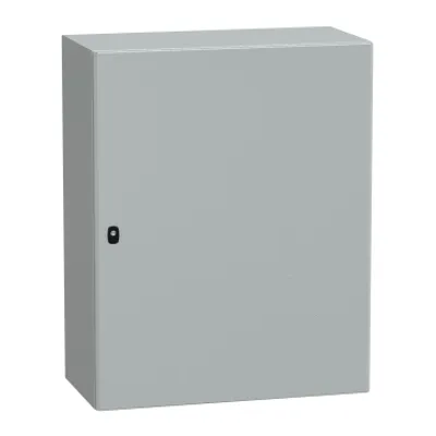 Wall mounted steel enclosure, PanelSeT S3D, plain door, with mounting plate, 1000x800x400mm, IP66, IK10