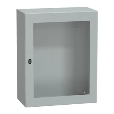 Wall mounted steel enclosure, PanelSeT S3D, transparent door, without mounting plate, 1000x800x400mm, IP66, IK08