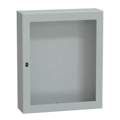 Wall mounted steel enclosure, PanelSeT S3D, transparent door, without mounting plate, 1200x1000x300mm, IP66, IK08