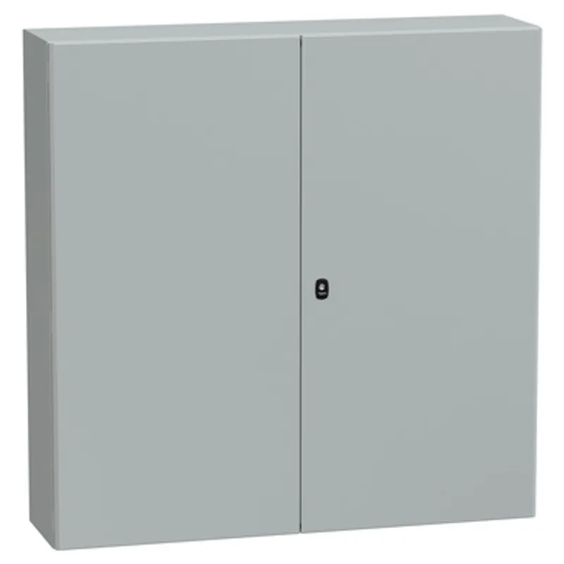Wall mounted steel enclosure, PanelSeT S3D, double plain door, without mounting plate, 1200x1200x300mm, IP55, IK10 — photo 1 of 3