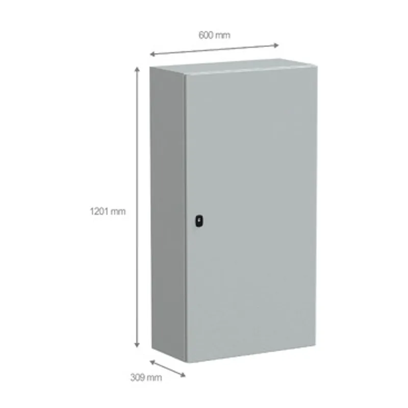 Wall mounted steel enclosure, PanelSeT S3D, plain door, without mounting plate, 1200x600x300mm, IP66, IK10 — photo 2 of 4