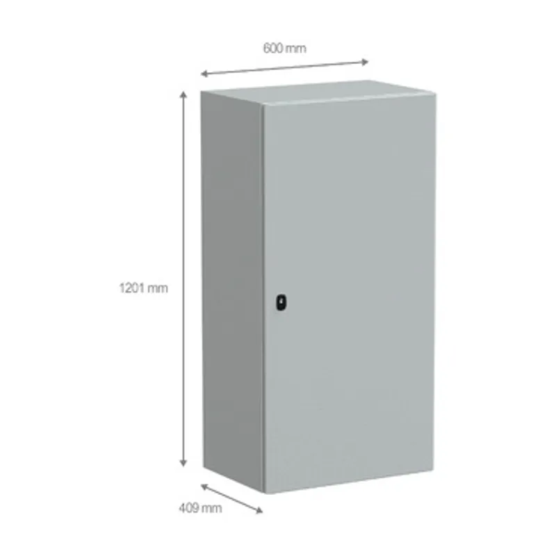 Wall mounted steel enclosure, PanelSeT S3D, plain door, without mounting plate, 1200x600x400mm, IP66, IK10 — photo 2 of 4