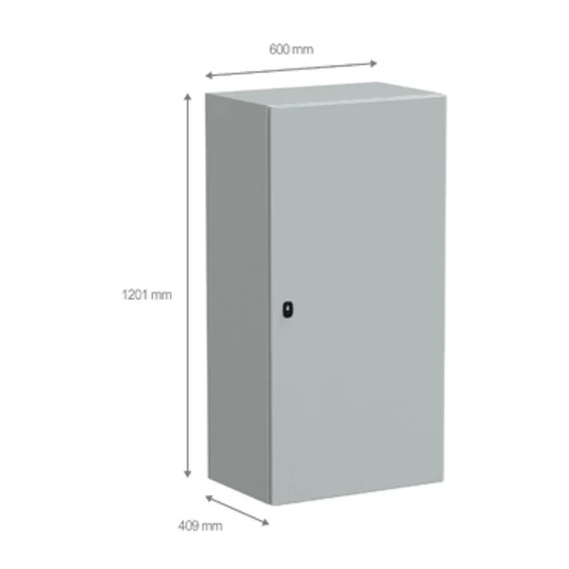 Wall mounted steel enclosure, PanelSeT S3D, plain door, with mounting plate, 1200x600x400mm, IP66, IK10 — photo 2 of 4