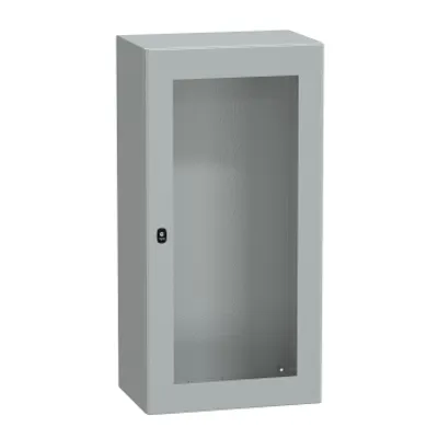 Wall mounted steel enclosure, PanelSeT S3D, transparent door, without mounting plate, 1200x600x400mm, IP66, IK08