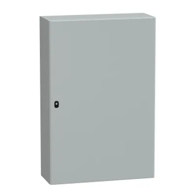 Wall mounted steel enclosure, PanelSeT S3D, plain door, with mounting plate, 1200x800x300mm, IP66, IK10