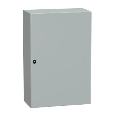 Wall mounted steel enclosure, PanelSeT S3D, plain door, with mounting plate, 1200x800x400mm, IP66, IK10