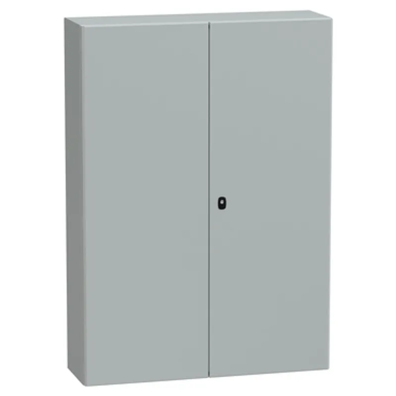Wall mounted steel enclosure, PanelSeT S3D, double plain door, with mounting plate, 1400x1000x300mm, IP55, IK10 — photo 1 of 3