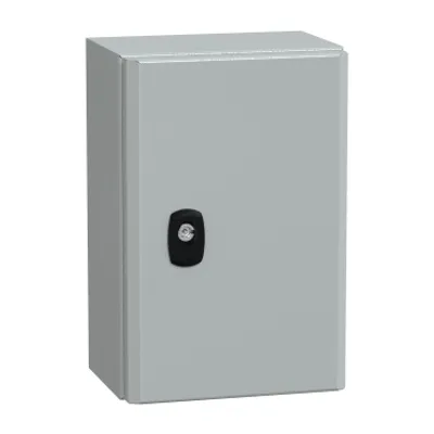 Wall mounted steel enclosure, PanelSeT S3D, plain door, without mounting plate, 300x200x150mm, IP66, IK10