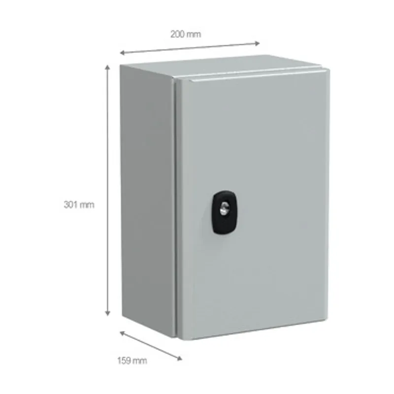 Wall mounted steel enclosure, PanelSeT S3D, plain door, without mounting plate, 300x200x150mm, IP66, IK10 — photo 2 of 5