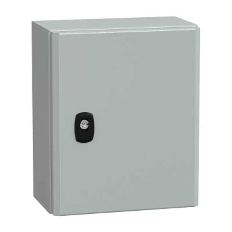 Wall mounted steel enclosure, PanelSeT S3D, plain door, without mounting plate, 300x250x150mm, IP66, IK10 — photo 1 of 4