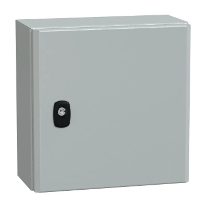 Wall mounted steel enclosure, PanelSeT S3D, plain door, without mounting plate, 300x300x150mm, IP66, IK10 — photo 1 of 4