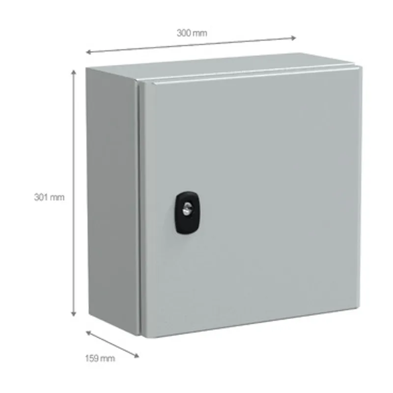 Wall mounted steel enclosure, PanelSeT S3D, plain door, without mounting plate, 300x300x150mm, IP66, IK10 — photo 2 of 4