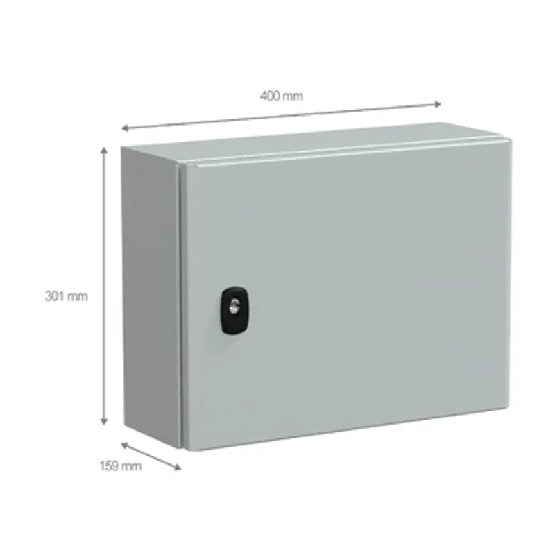 Wall mounted steel enclosure, PanelSeT S3D, plain door, without mounting plate, 300x400x150mm, IP66, IK10 — photo 2 of 4