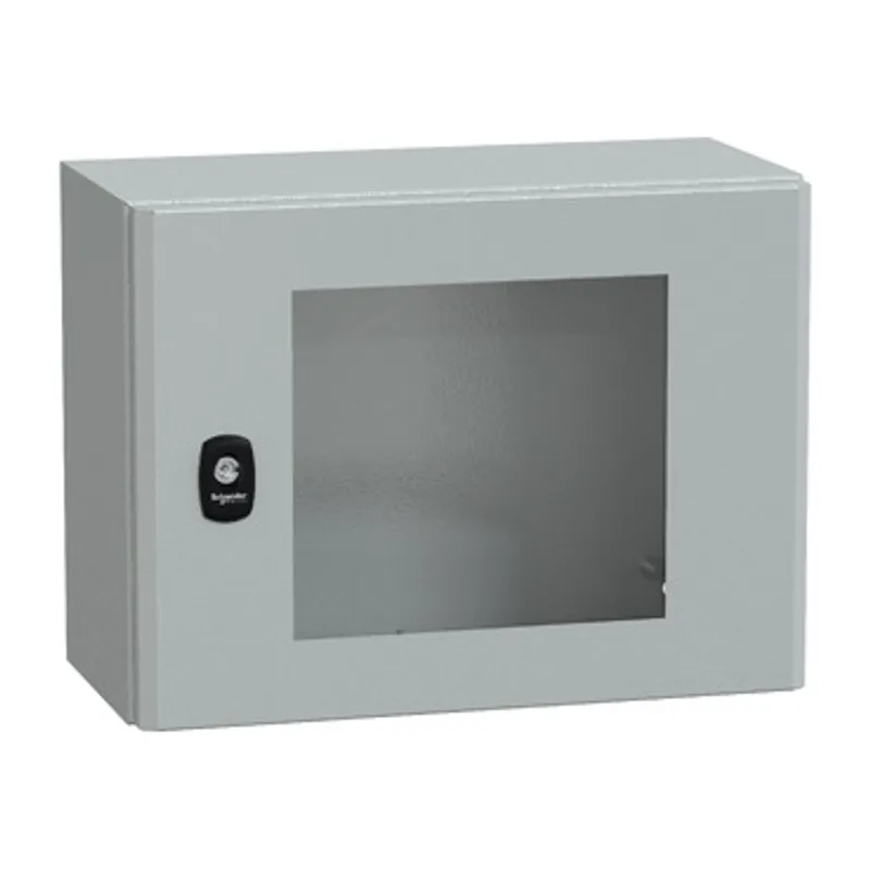 Wall mounted steel enclosure, PanelSeT S3D, transparent door, without mounting plate, 300x400x200mm, IP66, IK08 — photo 1 of 4