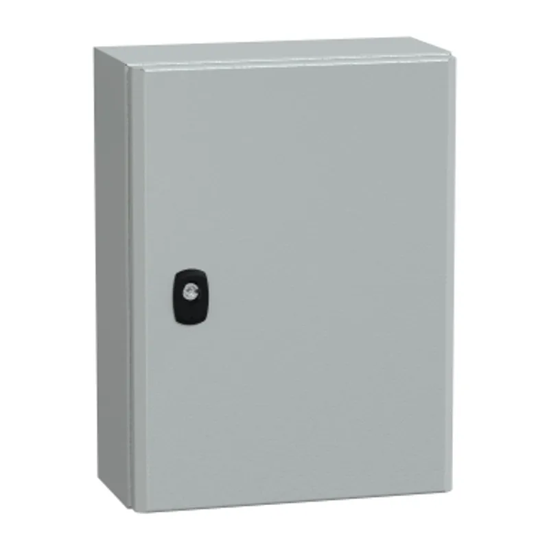 Wall mounted steel enclosure, PanelSeT S3D, plain door, with mounting plate, 400x300x150mm, IP66, IK10 — photo 1 of 4