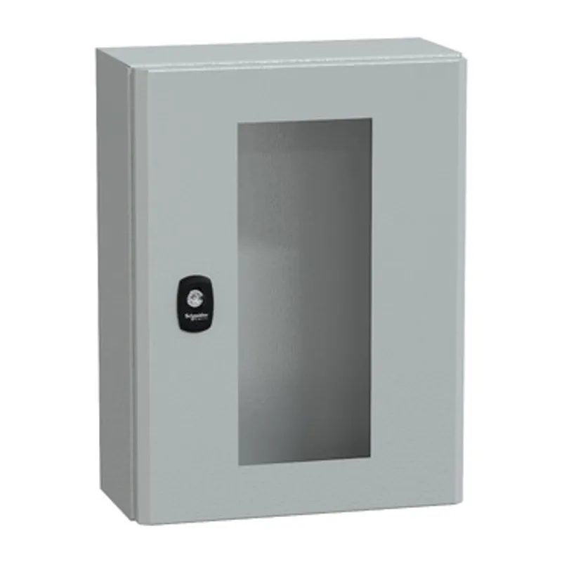 Wall mounted steel enclosure, PanelSeT S3D, transparent door, without mounting plate, 400x300x150mm, IP66, IK08 — photo 1 of 4
