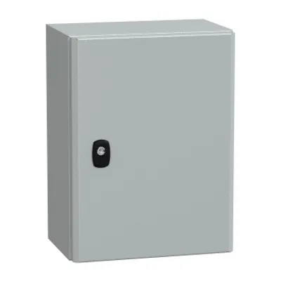 Wall mounted steel enclosure, PanelSeT S3D, plain door, without mounting plate, 400x300x200mm, IP66, IK10