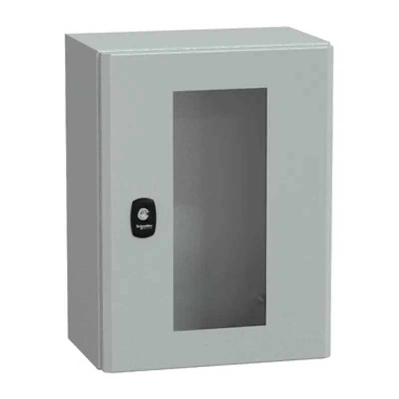 Wall mounted steel enclosure, PanelSeT S3D, transparent door, without mounting plate, 400x300x200mm, IP66, IK08 — photo 1 of 4