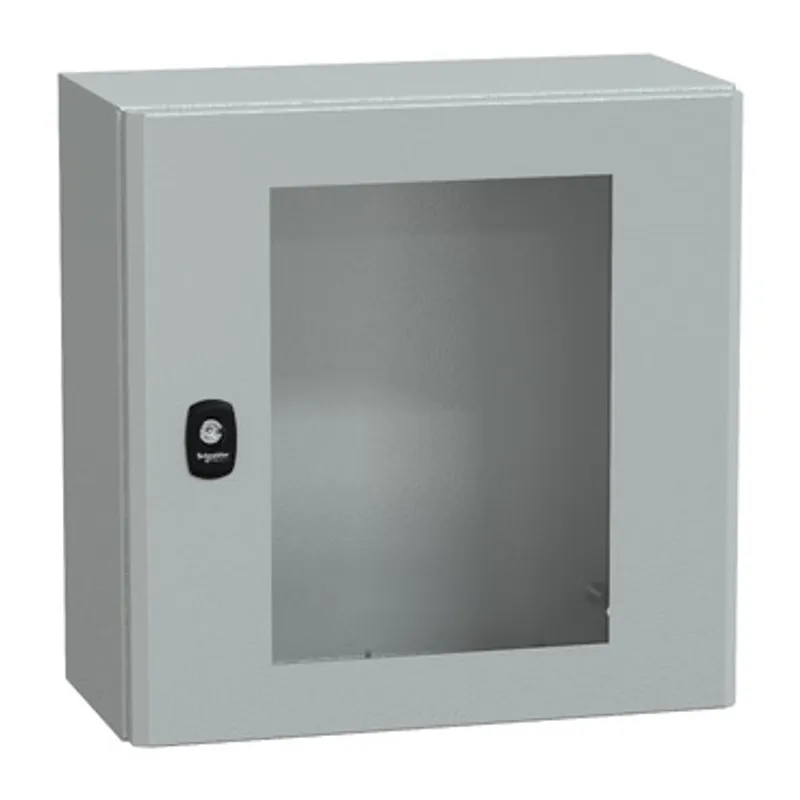 Wall mounted steel enclosure, PanelSeT S3D, transparent door, without mounting plate, 400x400x200mm, IP66, IK08 — photo 1 of 4