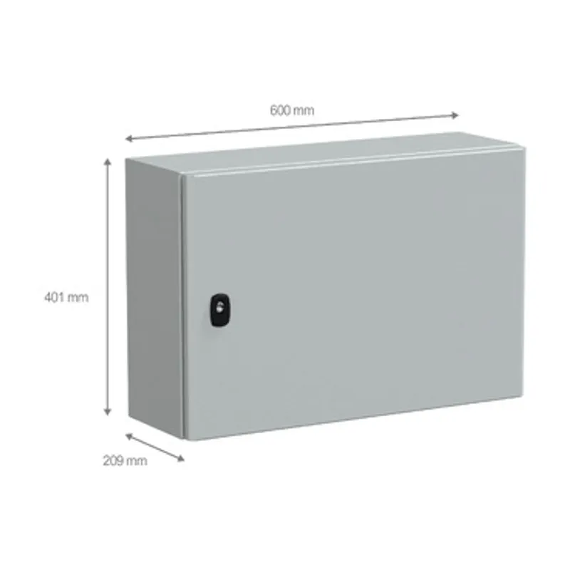 Wall mounted steel enclosure, PanelSeT S3D, plain door, without mounting plate, 400x600x200mm, IP66, IK10 — photo 2 of 4