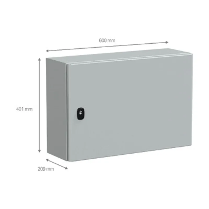Wall mounted steel enclosure, PanelSeT S3D, plain door, with mounting plate, 400x600x200mm, IP66, IK10 — photo 2 of 4