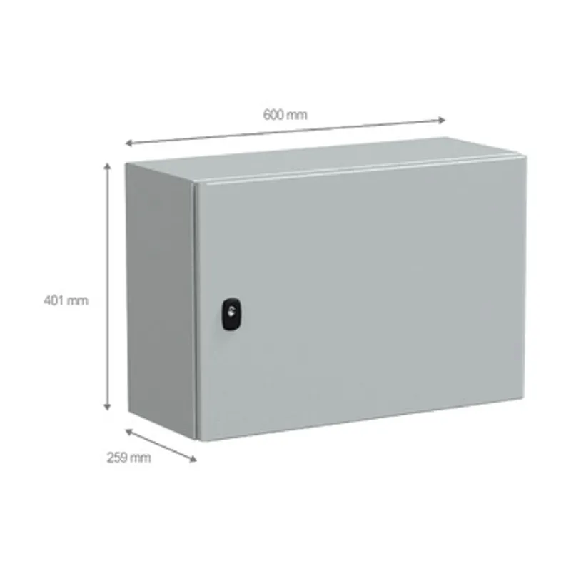 Wall mounted steel enclosure, PanelSeT S3D, plain door, with mounting plate, 400x600x250mm, IP66, IK10 — photo 2 of 4