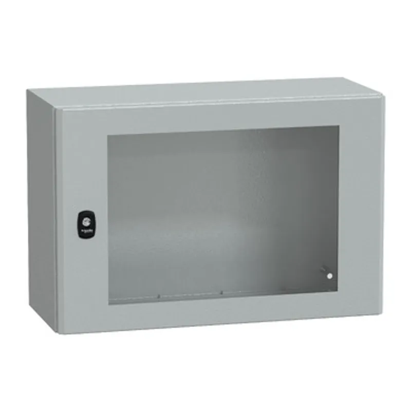 Wall mounted steel enclosure, PanelSeT S3D, transparent door, without mounting plate, 400x600x250mm, IP66, IK08 — photo 1 of 4