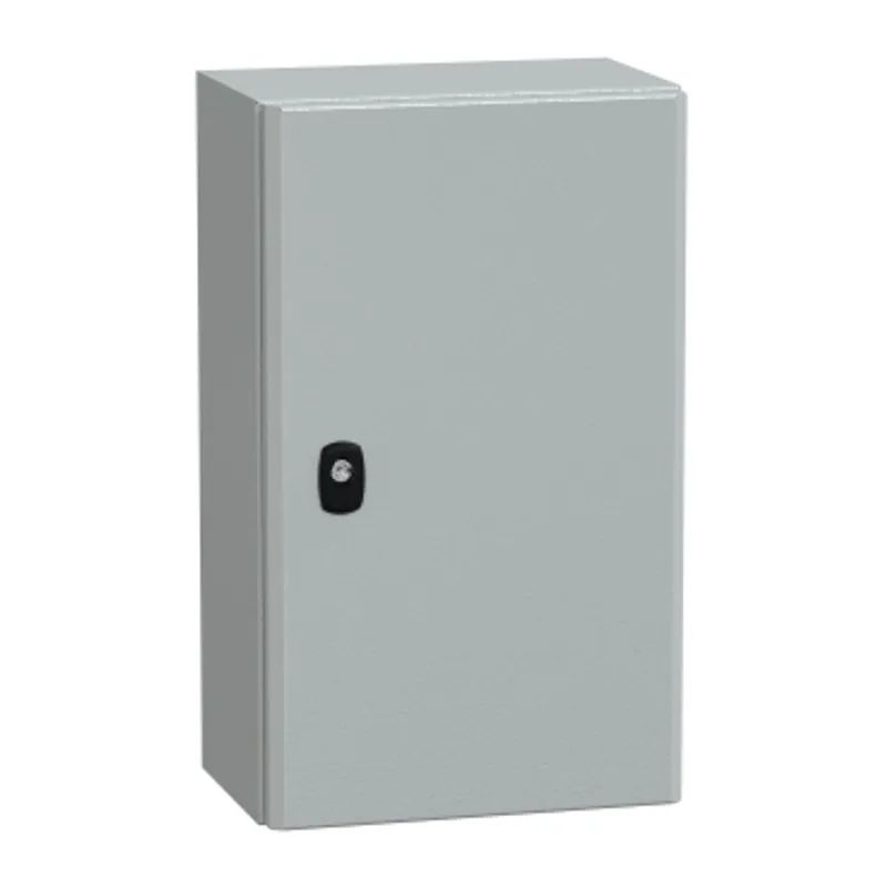Wall mounted steel enclosure, PanelSeT S3D, plain door, with mounting plate, 500x300x200mm, IP66, IK10 — photo 1 of 4
