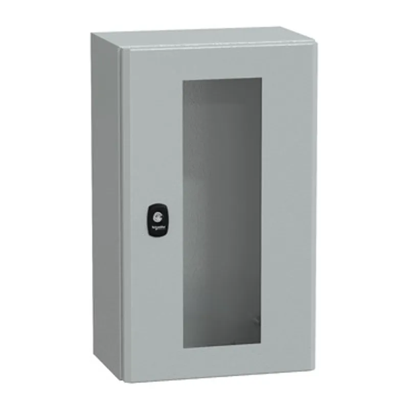 Wall mounted steel enclosure, PanelSeT S3D, transparent door, without mounting plate, 500x300x200mm, IP66, IK08 — photo 1 of 4