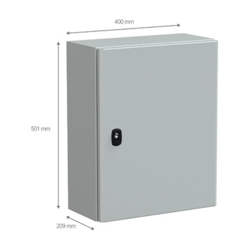 Wall mounted steel enclosure, PanelSeT S3D, plain door, without mounting plate, 500x400x200mm, IP66, IK10 — photo 2 of 5
