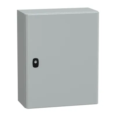 Wall mounted steel enclosure, PanelSeT S3D, plain door, without mounting plate, 500x400x200mm, IP66, IK10