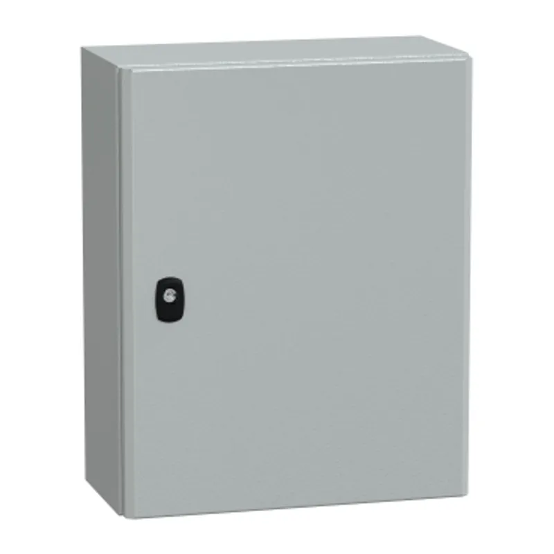Wall mounted steel enclosure, PanelSeT S3D, plain door, with mounting plate, 500x400x200mm, IP66, IK10 — photo 1 of 4