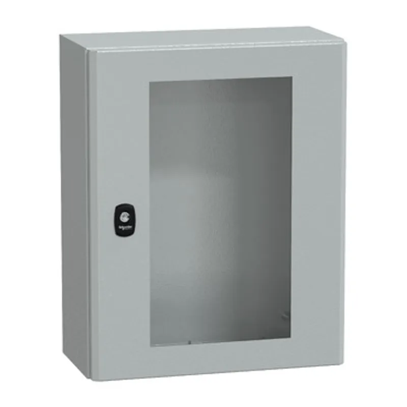 Wall mounted steel enclosure, PanelSeT S3D, transparent door, without mounting plate, 500x400x200mm, IP66, IK08 — photo 1 of 4
