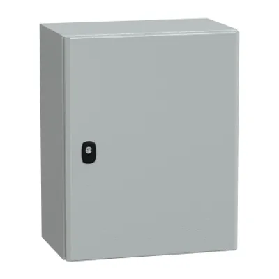 Wall mounted steel enclosure, PanelSeT S3D, plain door, without mounting plate, 500x400x250mm, IP66, IK10