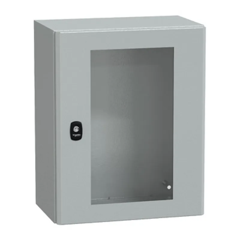 Wall mounted steel enclosure, PanelSeT S3D, transparent door, without mounting plate, 500x400x250mm, IP66, IK08 — photo 1 of 4