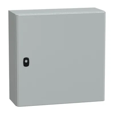 Wall mounted steel enclosure, PanelSeT S3D, plain door, without mounting plate, 500x500x200mm, IP66, IK10