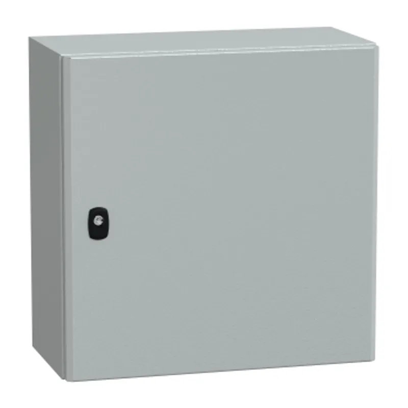 Wall mounted steel enclosure, PanelSeT S3D, plain door, with mounting plate, 500x500x250mm, IP66, IK10 — photo 1 of 4