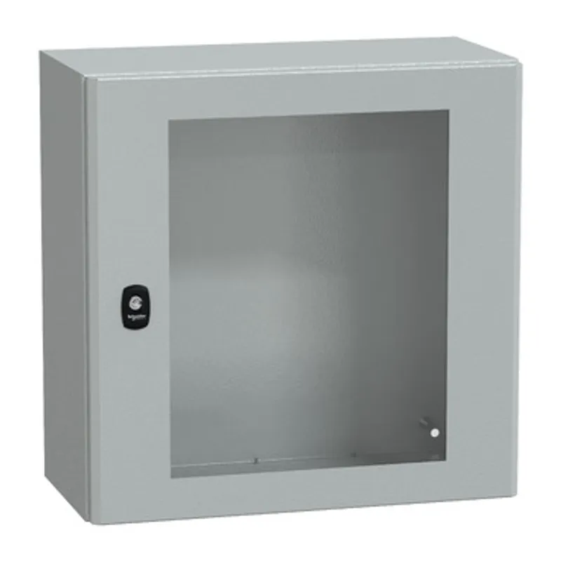 Wall mounted steel enclosure, PanelSeT S3D, transparent door, without mounting plate, 500x500x250mm, IP66, IK08 — photo 1 of 4