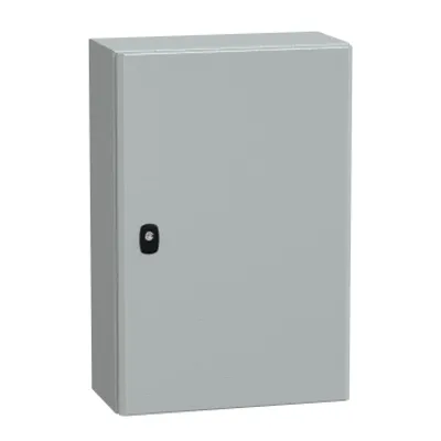 Wall mounted steel enclosure, PanelSeT S3D, plain door, without mounting plate, 600x400x200mm, IP66, IK10