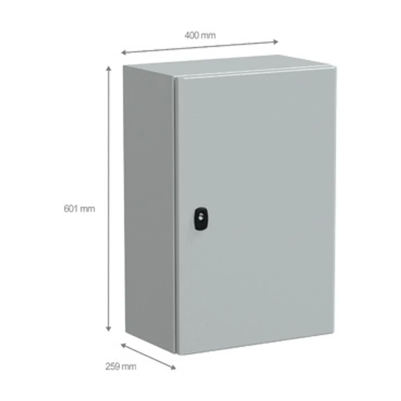 Wall mounted steel enclosure, PanelSeT S3D, plain door, without mounting plate, 600x400x250mm, IP66, IK10 — photo 2 of 5