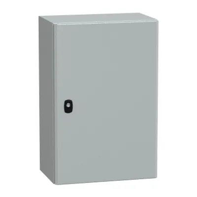 Wall mounted steel enclosure, PanelSeT S3D, plain door, without mounting plate, 600x400x250mm, IP66, IK10