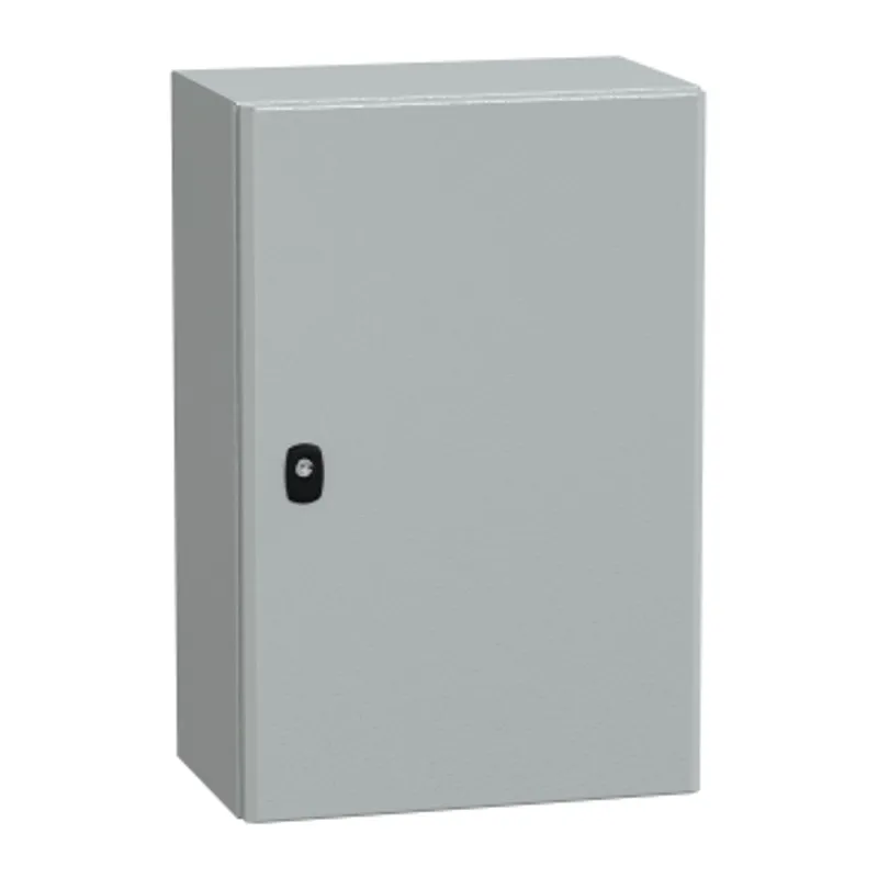 Wall mounted steel enclosure, PanelSeT S3D, plain door, with mounting plate, 600x400x250mm, IP66, IK10 — photo 1 of 4