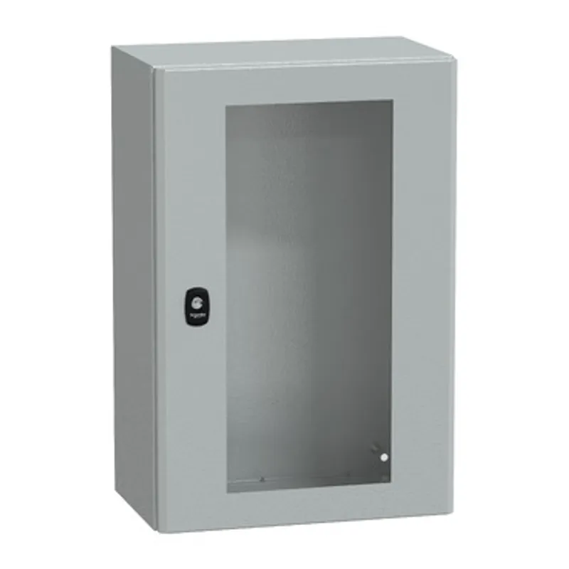 Wall mounted steel enclosure, PanelSeT S3D, transparent door, without mounting plate, 600x400x250mm, IP66, IK08 — photo 1 of 4