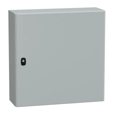 Wall mounted steel enclosure, PanelSeT S3D, plain door, without mounting plate, 600x600x200mm, IP66, IK10
