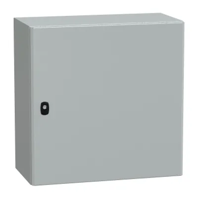 Wall mounted steel enclosure, PanelSeT S3D, plain door, without mounting plate, 600x600x300mm, IP66, IK10